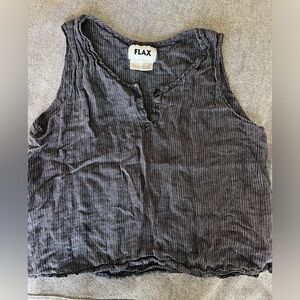 FLAX 100% linen Vintage Tank sz. small